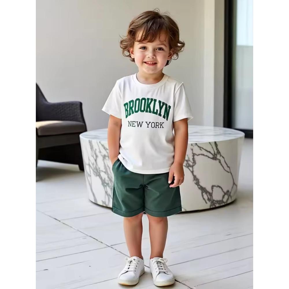 Summer New Fashion Trends Summer Children 3D Printed T-shirt Top Short Sleeve + Shorts Novel New Casual Children's Suit