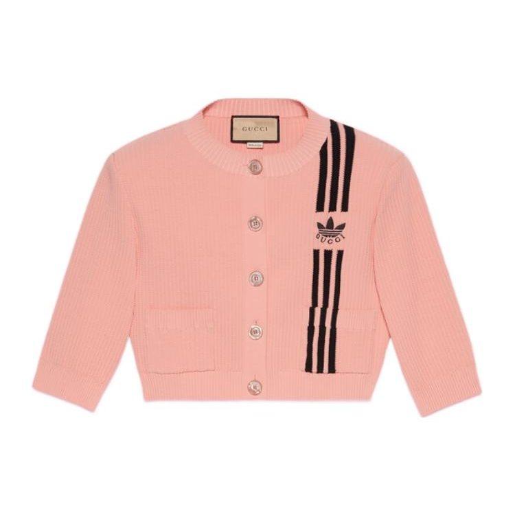 Gucci X Adidas Cropped Cardigan Pink 693785-XKCDQ-5951