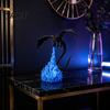 Creative Gift for Dragon Lovers 3D Printed Fire-Breathing Statue, Mystical Figurine with Flame Collectible Fantasy Creature Model Base, Desktop Decor