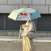 2025 new high-value sun umbrella plaid sunscreen ultraviolet folding umbrella women's weather and rain parasol large