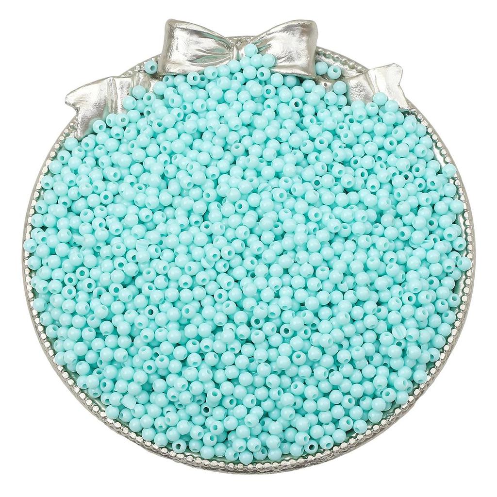 1800Pcs Acrylic Beads Solid Colored Round Loose Spacer Beads for Jewelry Making DIY Bracelets Necklace