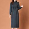 Knitted Dress for Women Loose Mid-length Sweater Long-sleeved Casual Sweater Dress for Autumn and Winter