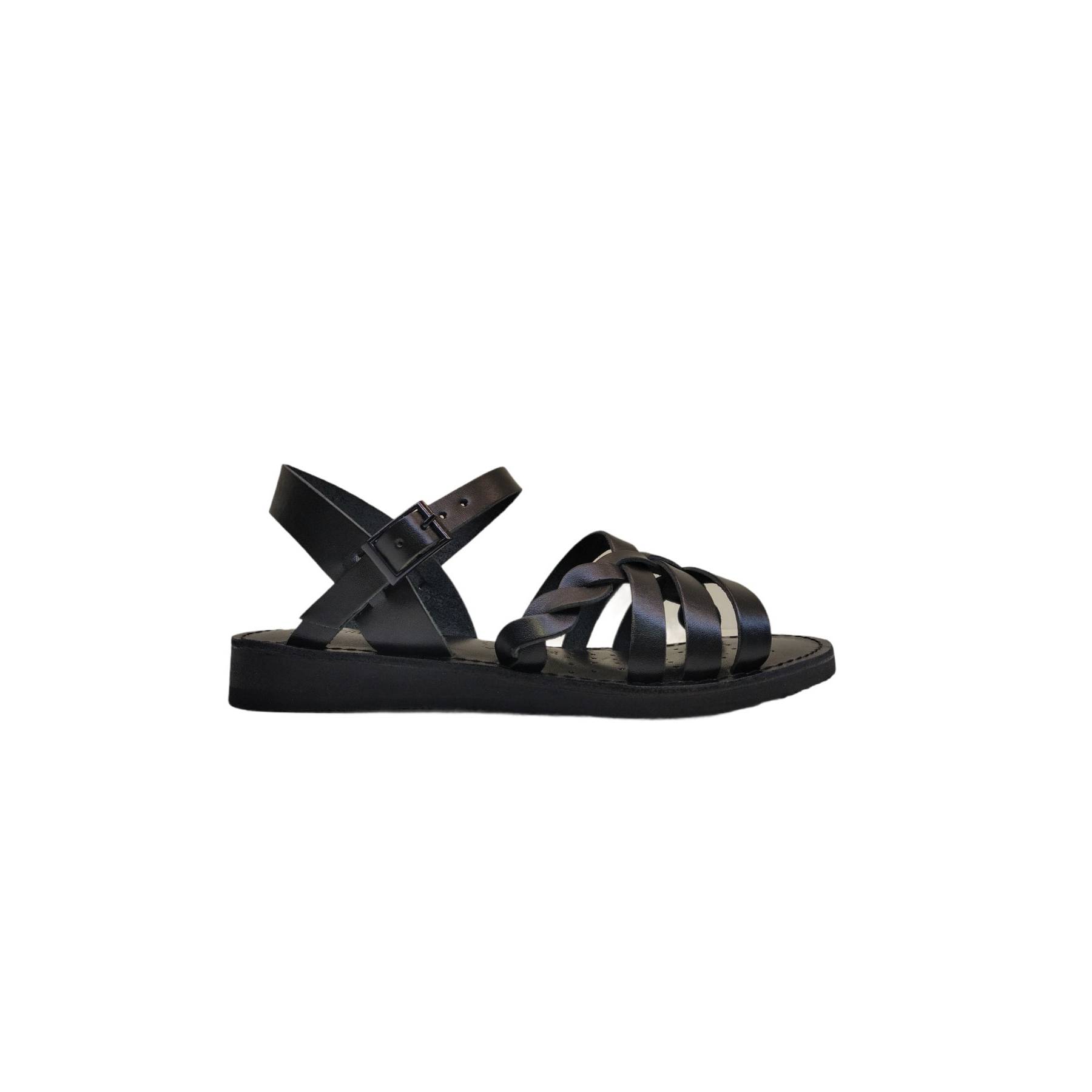 

Женские черные сандалии из натуральной кожи Vaketa Sole Bodrum Комфортные повседневные качественные стильные легкие сандалии