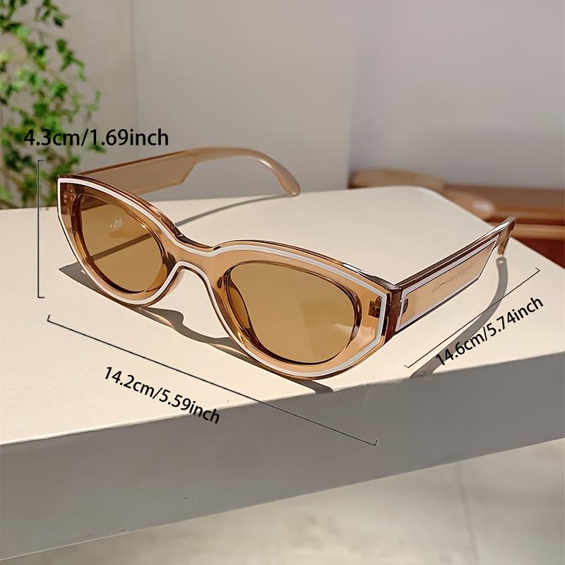 Retro Women'S Cat-Eye Fashion Sunglasses with Trendy Line Decorations, Stylish Men'S Decorative Eyewear for Outdoor