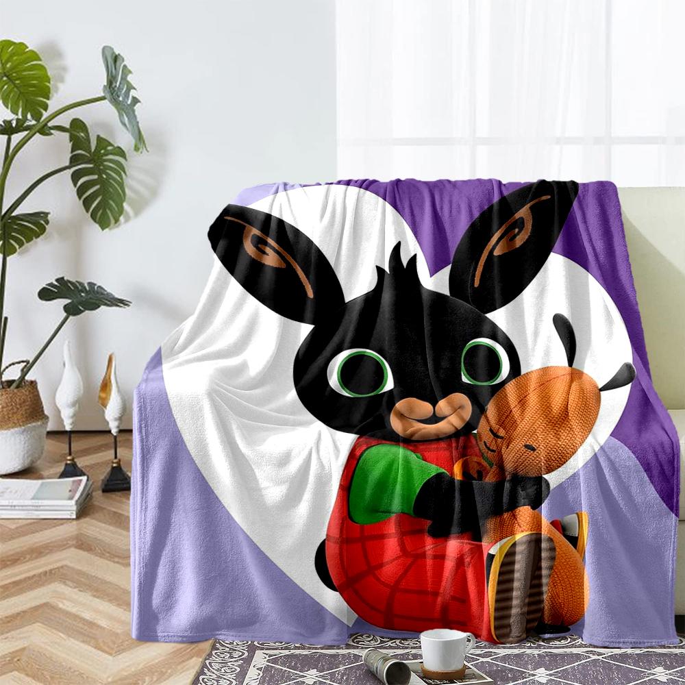 Bing Theme Printed Blanket - Perfect for Couch, Bed, Travel & Outdoor Use | Machine Washable, Cozy & Durable.
