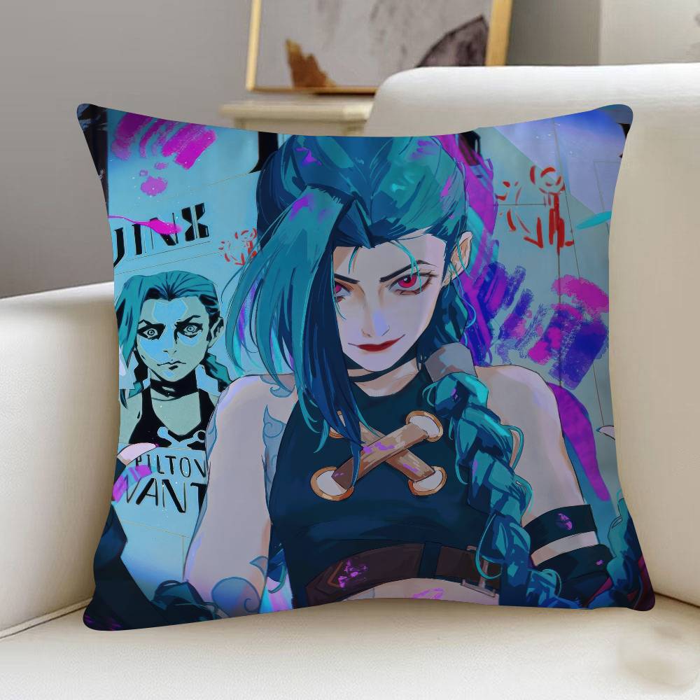 

Cartoon Animation J-Jinx Cushion Cover Car Throw Pillow Case For Sofa Car Christmas Gift 40x40cm 45x45cm 12x12Inch
