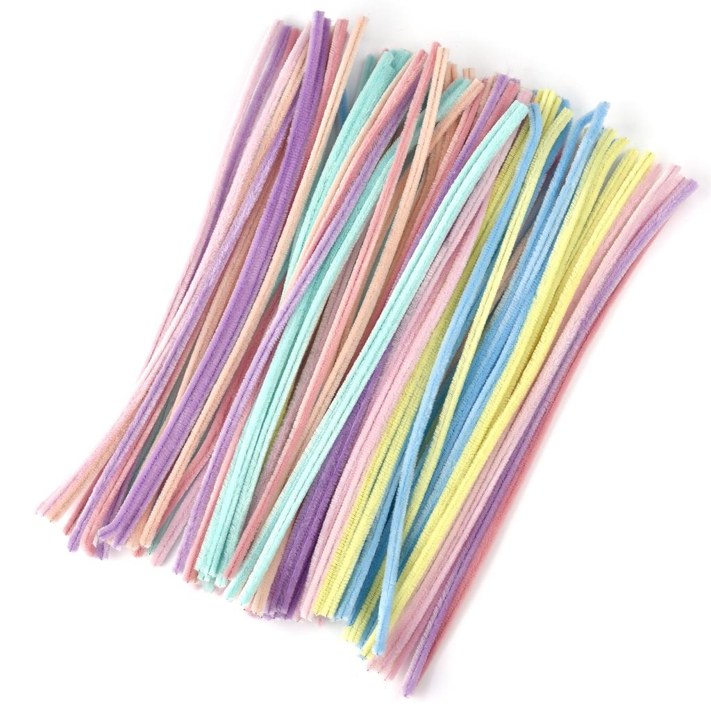 200 Pcs Chenille Stems Toys DIY Strips Twist Bar Anvil Wire Craft Pipe Creative Hobby Children Plush Stick Chenille Sticks