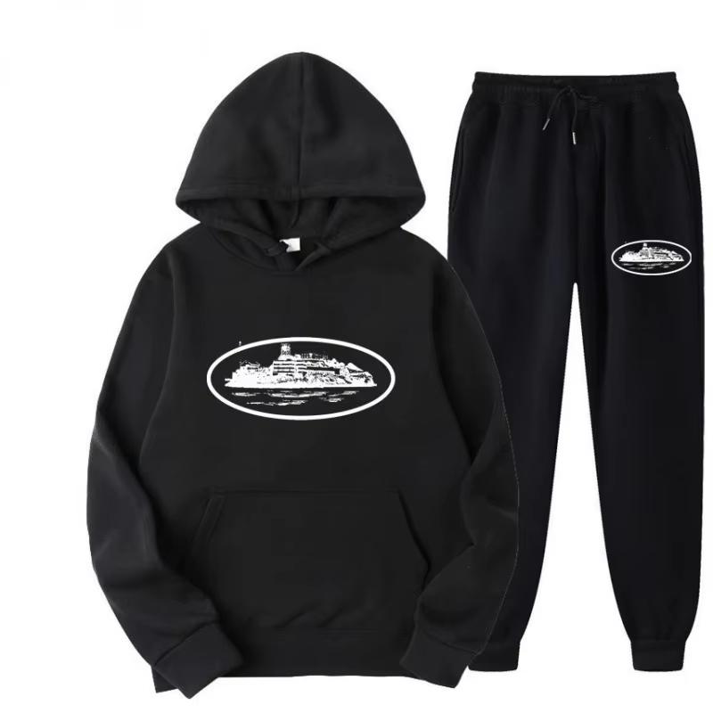 Sportbekleidung Herren Druck Weich Einfach Mit Kapuze Anzug Stilvoll Locker Sportkleidung Herren