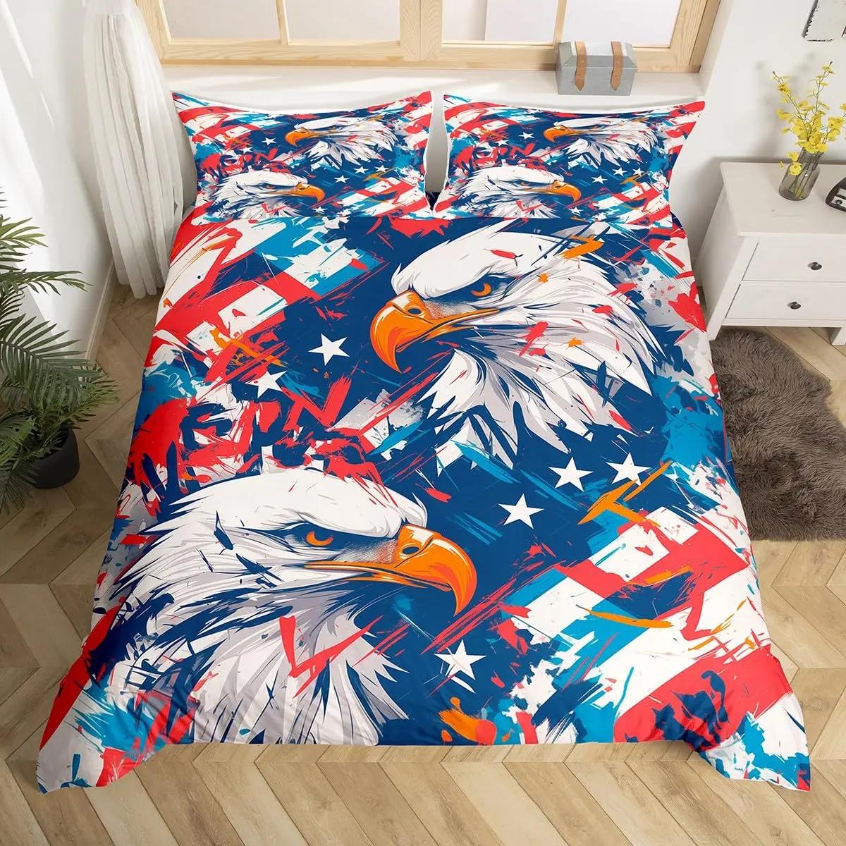 

Comforter Eagle Queen Size For Adults Animals Pattern Bedding Set Stylish Decorative Bird Comforter Comforter (quilt)-EU Single(135*200cm)3pcs