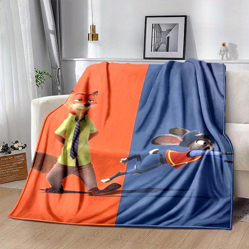 1pc, Zootopia Nick & Judy Throw Blanket Soft & Cozy Blanket for Couch, Bed, Car, Travel, Camping, Gifts Perfect for Friends