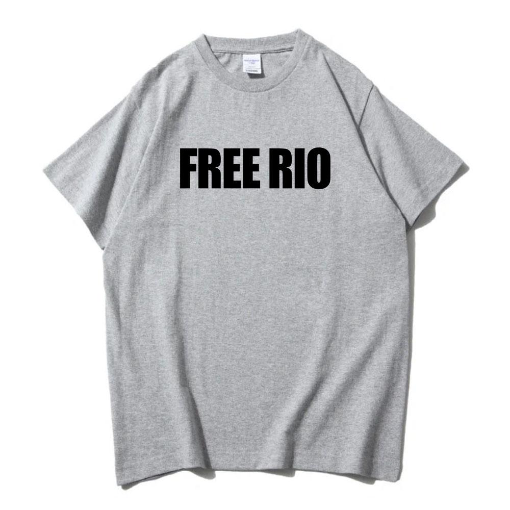 

Rio Da Yung Og FreeRIO Tshirts Short Sleeve Cotton Men/Women T-shirt Comfortable Casual Hip Hop Unisex Streetwear Tees Male Top 4XL