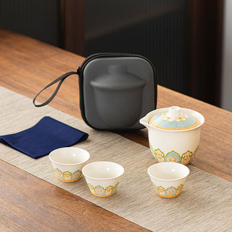 Venkovní Kung Fu čajový set Cestovní čajový set Přenosný Kuaike šálek Obchodní dárek