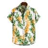 New 2025 Spring and Summer Men's Beach Shirt Hawaiian Short-sleeved Flower Shirt Men's E-commerce Supply