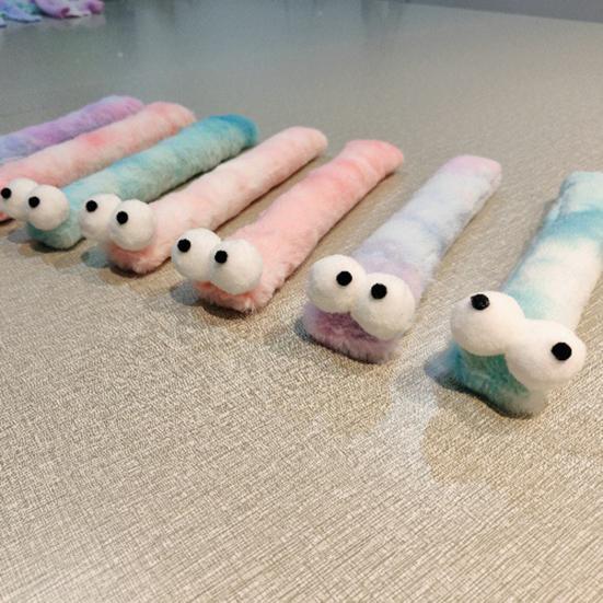 Cat Plush Toy Catnip Inside Cute Fuzzy Caterpillar Pillow Kick Stick Soft Cat Chew Toy for Indoor Kittens Play Exercise Boredom Relief