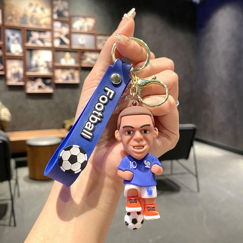 Cartoon World Cup Star Keychain Pendant Soccer Star Doll Bag Charm
