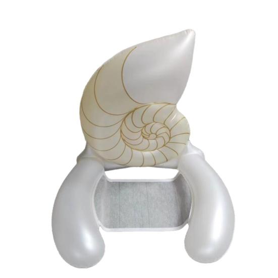 

Float Chair Conch Shell Shape Inflatable Pool Float Lightweight Portable Easy to Inflate Outdoor Water Float Chair A