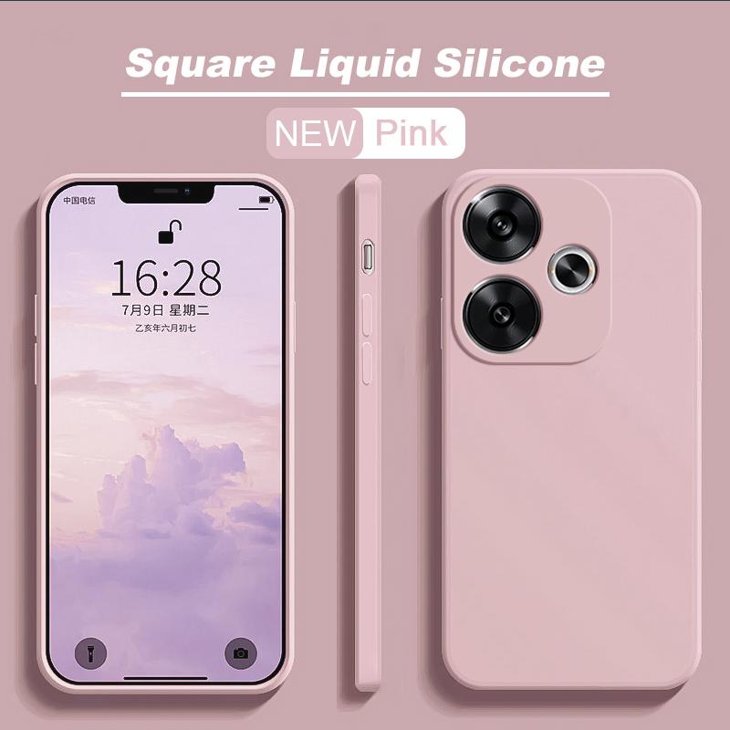 For Poco F6 Case Luxury Liquid Silicone Case For Xiaomi Poco F6 Poco F 6 PocoF6 Pro F6Pro 5G Soft Cases Shockproof Cover