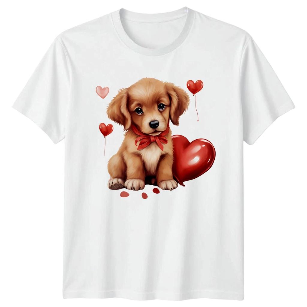 Adorable Puppy Dog With Red T-Shirt Puppy Love Dogs Valentines Day