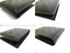 Authentisches GUCCI Imprimee Schwarzes Beschichtetes Canvas Leder Bifold Geldbörse #a770 Aufgearbeitet