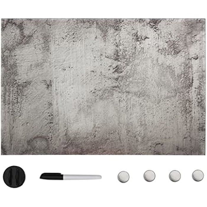 Tableau noir magnétique - VIDAXL - 60x40 cm - Verre trempé - Pratique - Élégant