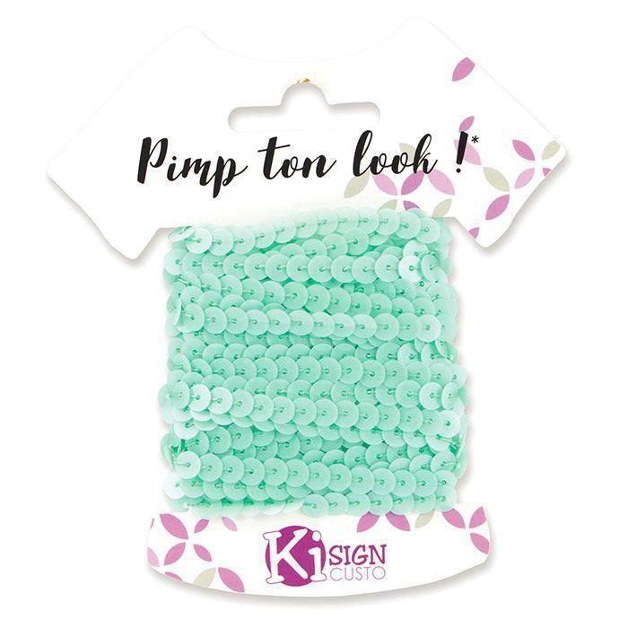 Matte Water Green Sequin Ribbon 6m Width 6 Mm