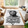 2pac Personalized Name Area Rug Perfect for Balcony Decorate Room Outdoor Dormitory Anti-slip Rug Decorate Offices Perfect Birthday/Christmas Gift Ide