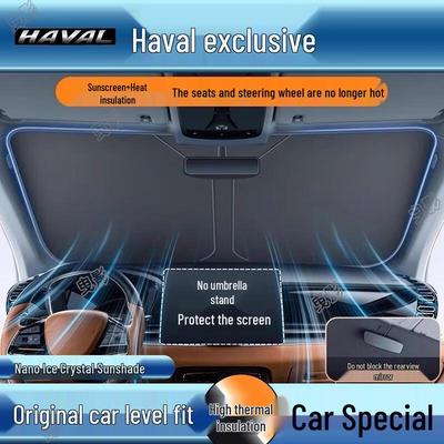 Haval H6 H5 2nd Gen Big Dog Car Sunshade: Heat Insulation Sun Shield, Window Curtains, Front Windshield Visor.