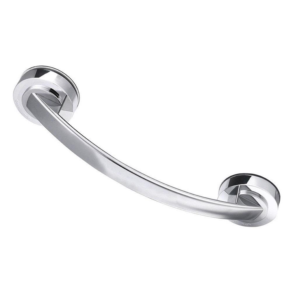 Suction Cup Door Handle Stable Safe Bathtub Shower Handle for Refrigerator Drawer Bathroom Silver