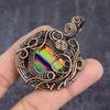 Mystic Topaz Handmade Copper Wire Wrap Jewelry Pendant 2.40" r0y33