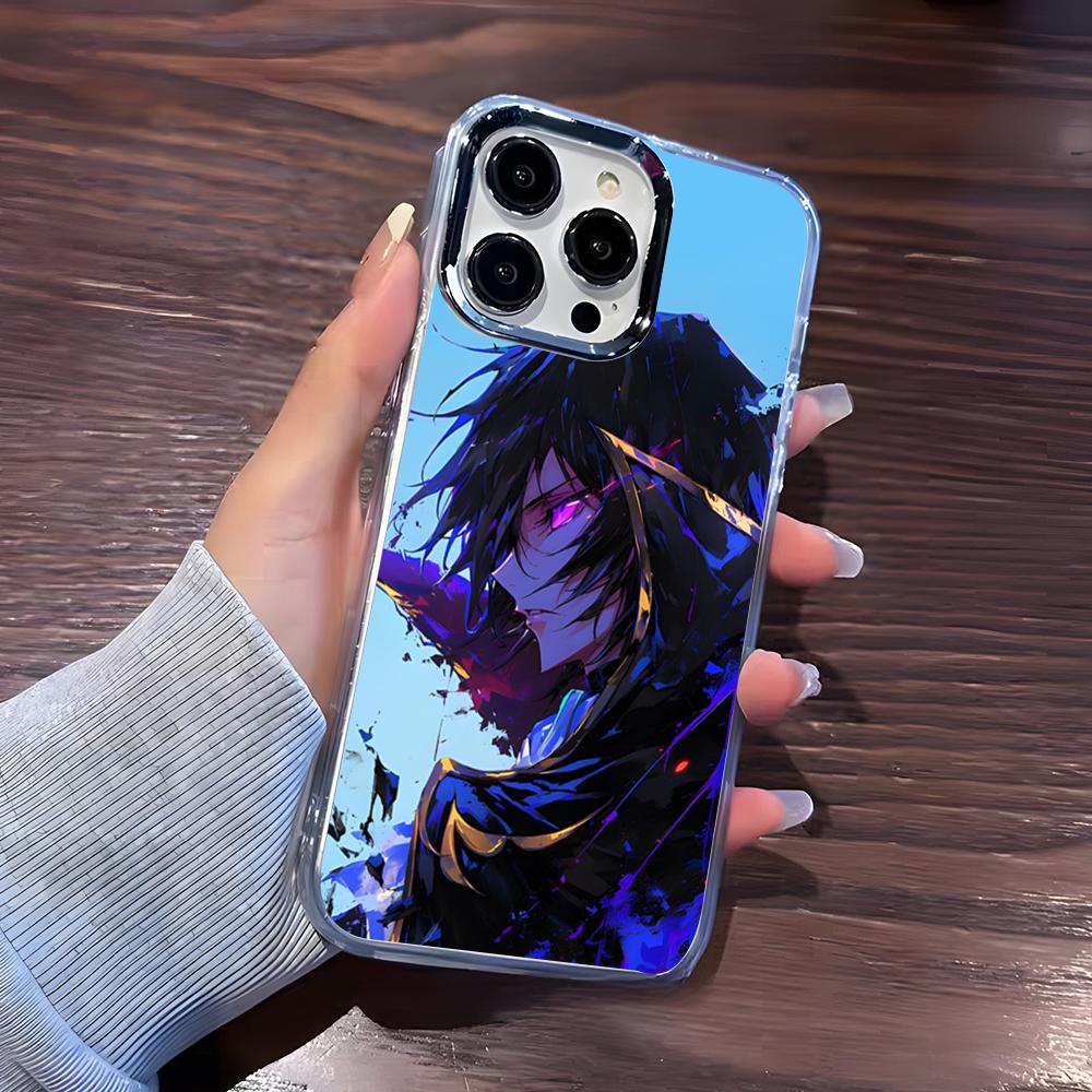 Anime Logo Code Geass Phone Case For IPhone 17 Pro Max 16 15 14 Pro Max IPhone 13 Pro Max 11 Plus Transparent Cover