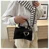 Chic Solid Color Faux Leather Shoulder Bag for Women, Minimalist Square Crossbody Purse, Trendy Casual Handbag