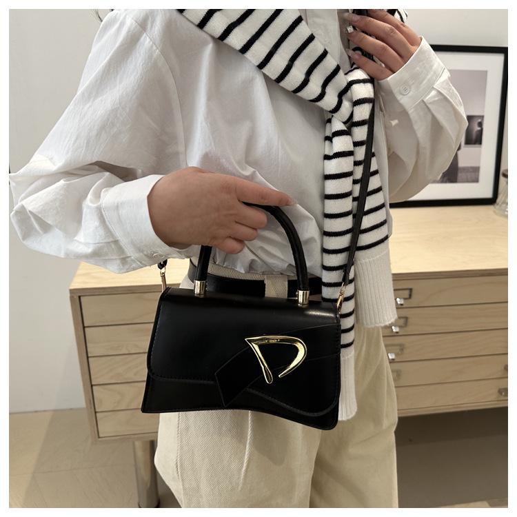 Chic Solid Color Faux Leather Shoulder Bag for Women, Minimalist Square Crossbody Purse, Trendy Casual Handbag