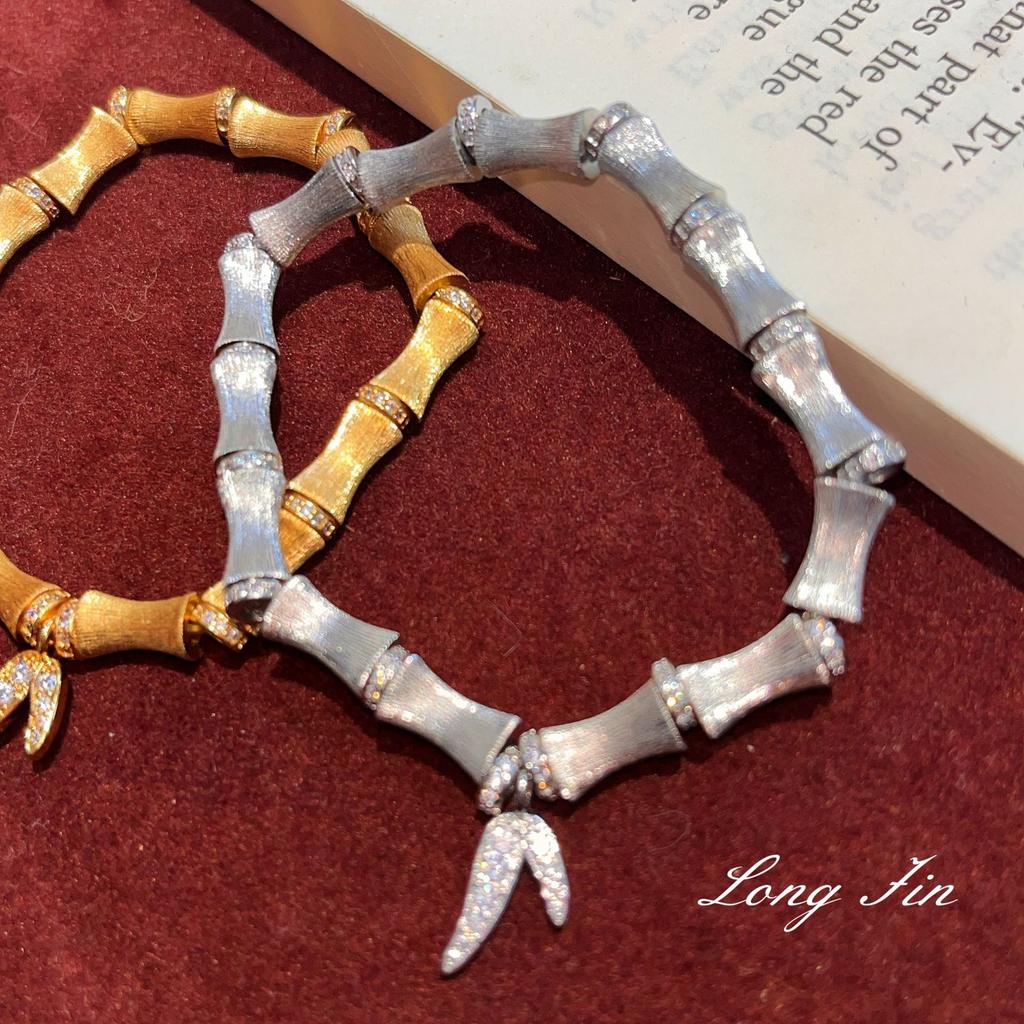Metalworking Silk Joint High Bamboo Joint Bracelet, Bracelet, Elastic Rope, Light Luxury High-End Jewelry.