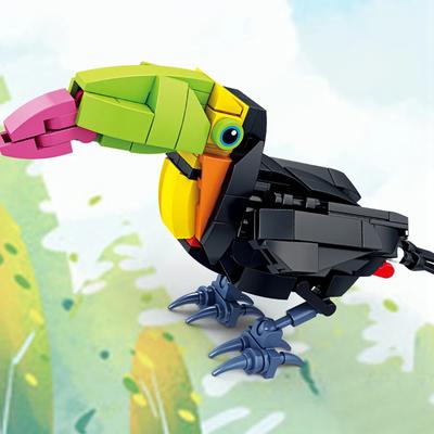 Juego de bloques de construcción de animales de dibujos animados en 3D - Realistas en 3D, para decoración de escritorio y regalos - Bloques de construcción educativos para niños