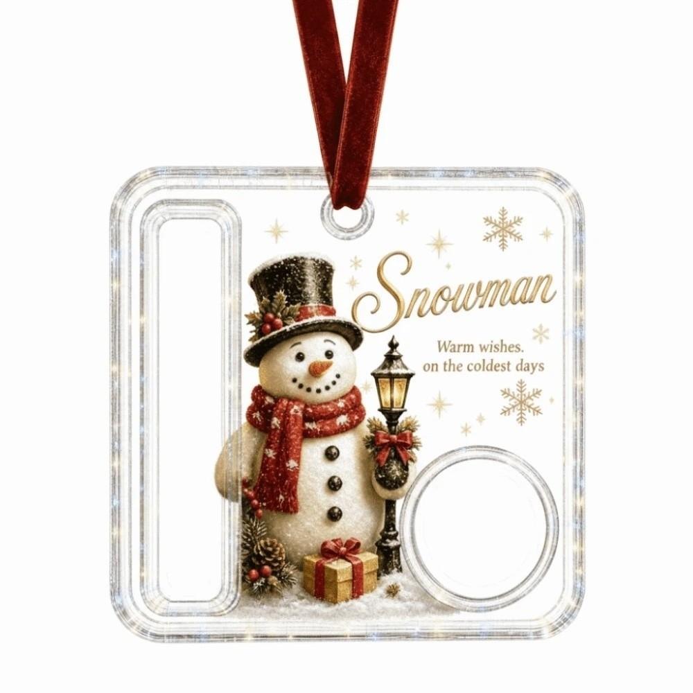 50pcs Nutcracker Design Acrylic Cash Ornament Portable Size Xmas Candy Storage Hanging Kids Gifts