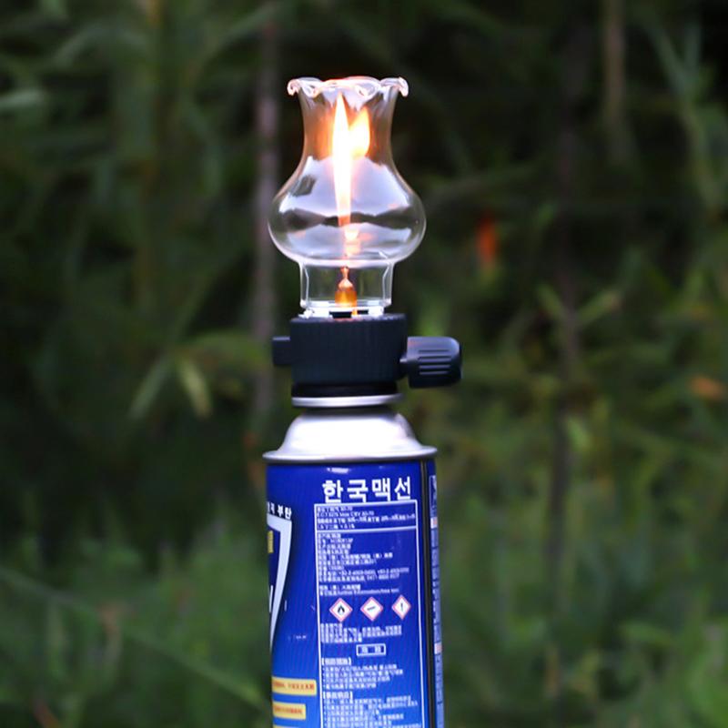 Portable Butane Gas Light,Suitable For Camping,Fishing And Picnic,Compact Outdoor Candle Light With Night Lighting 1Pc