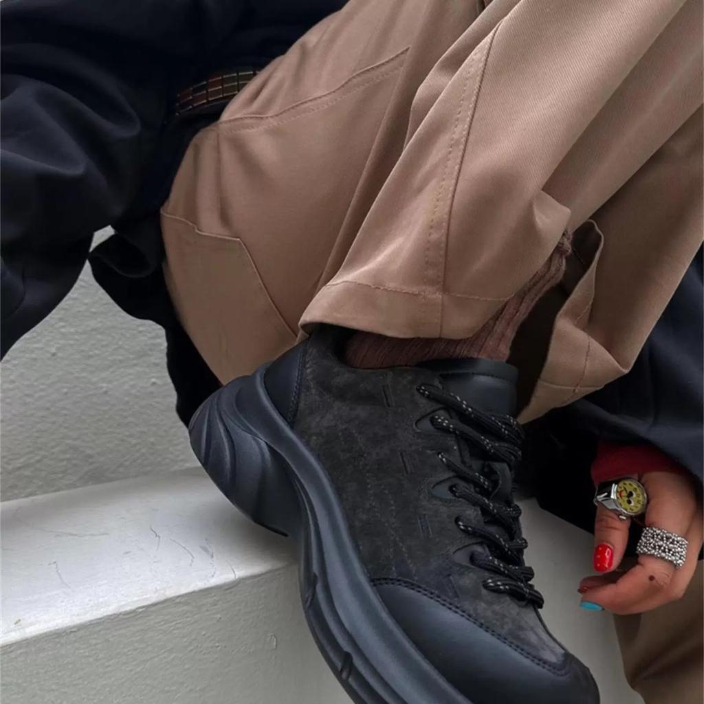 Cowhide version retro big head thick sole breathable dad shoes women's versatile, light and comfortable casual sports little white shoes