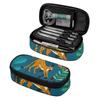 Pencil Case Roomy Interior Zipper Closure Strong Polyester Fabric with Main Compartment Mesh Pocket and Pen Slots for Students