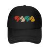 Guitar Pick Music Art Graphic Mesh Baseball Cap Casual Hat Outdoor  For Womens Unisex FeUnisex