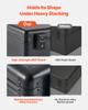 VEVOR Graded Card Case 4 Row 152 PSA Slab Storage Box TSA Approved Lock, Baseball Sports Trading Cards Holder Collector, with 12 Dividers