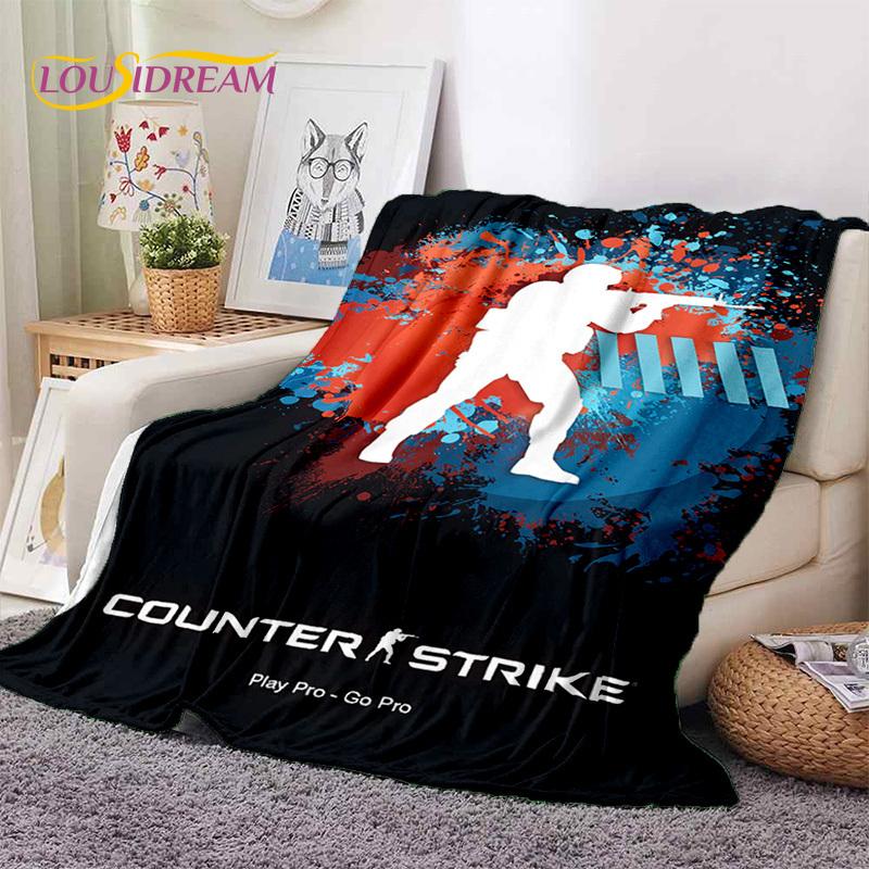 CS GO, Counter Strike Hra Hráč Měkké Flanelové Deky, Deku na Přikrytí Pohodlná Deka na Piknik Postele Pohovku Domov Ložnice Dárky