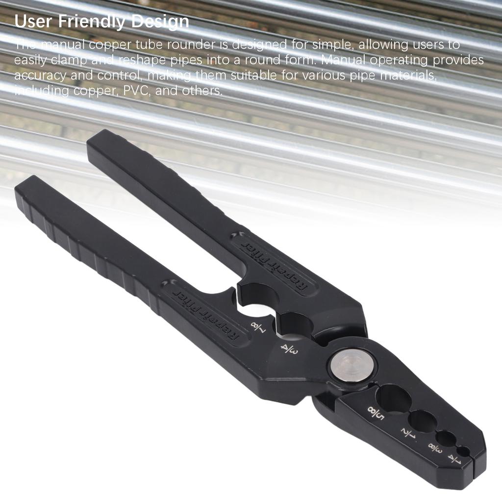 Tube Repairer Pliers Robust Construction Tube Rounding Pliers Aluminum Alloy Labor Saving 6 Holes Design for Pipe Maintenance