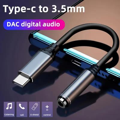 Type C To 3.5mm Wire Earphones Jack AUX USB C Cable Adapter for iPhone 15 Series Samsung Xiaomi USB C Headphone Audio Adapter
