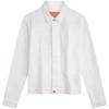 Simple White Summer Collection Vintage Workwear Studded Button Down White Jacket Unisex Jackets Dawn-White 40BM767