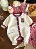 In-Stock Family Bear Sweaters: Parent-Child Knit Outfits for Mother-Daughter-Son, Short-Sleeved for Autumn/Winter