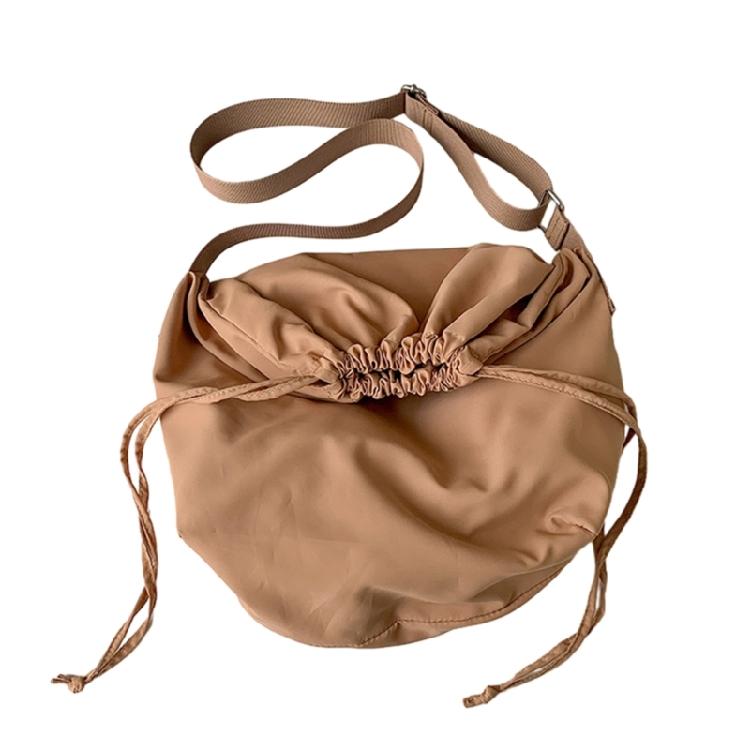 Drawstring Crossbody Shoulder Bag Simple Fashion Bag Versatile Bag Nylon Bags