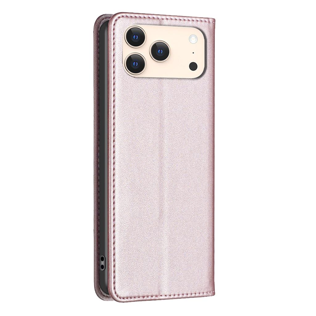 For iPhone 17 Pro Max Leather Case BINFEN COLOR BF18 Phone Stand Cover with Card Slots