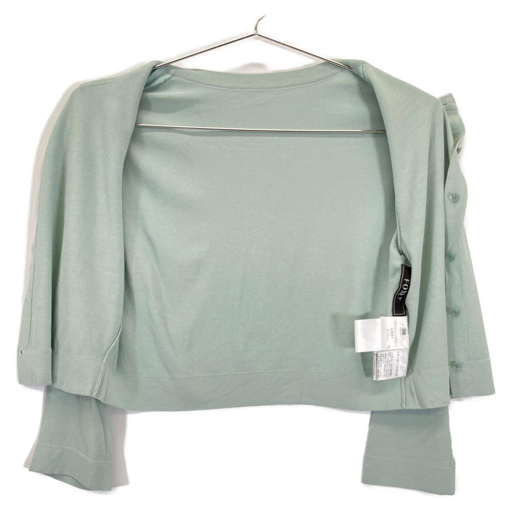 FOXEY 36823 Blue Crew Neck Cardigan tops 38 blueUsed