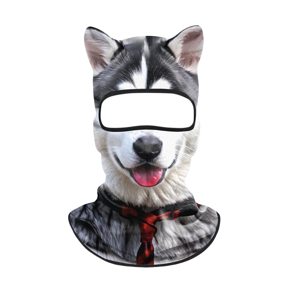 3D Cat Dog Animal Print Balaclava Motorcycle Motocross Biker Head Cover Ski Snowboard Mask Helmet Hood Cap Cycling Headgear Mask