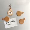 2 Piece Round Wooden Bottle Opener Square Refrigerator Magnets Opener  Gift
